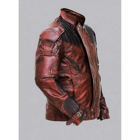 New Men's Star Lord Chris Pratt Leather Jacket