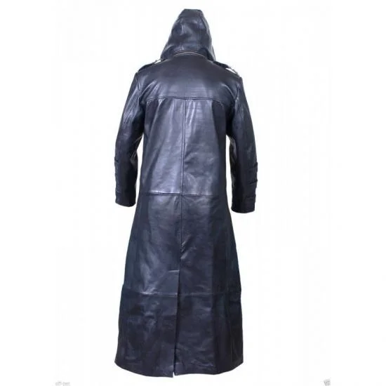 New Men's Steampunk Gothic Matrix Trench Removable Hood Black Coat New Men's Steampunk Gothic Matrix Trench Removable Hood Black Coat