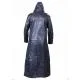 New Men's Steampunk Gothic Matrix Trench Removable Hood Black Coat New Men's Steampunk Gothic Matrix Trench Removable Hood Black Coat
