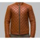 New Men's Trivor Tan Cafe Racer Jacket New Men's Trivor Tan Cafe Racer Jacket