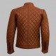 New Men's Trivor Tan Cafe Racer Jacket New Men's Trivor Tan Cafe Racer Jacket