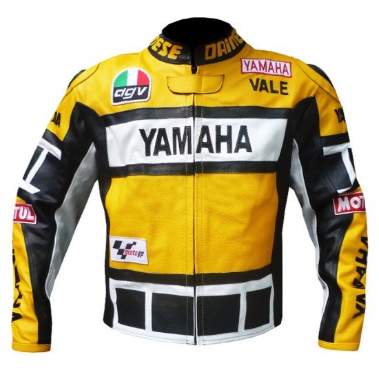 New Men's Yamaha Motorcycle Cow Hide Leather Jacket New Men's Yamaha Motorcycle Cow Hide Leather Jacket
