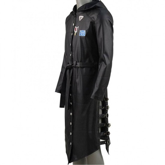 New Mens PUBG Leather Hooded Trench Long Coat New Mens PUBG Leather Hooded Trench Long Coat