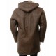 New Mens Sheepskin Duffle Coat Fur Hood Natural Shearling Fur Long Hooded Coat New Mens Sheepskin Duffle Coat Fur Hood Natural Shearling Fur Long Hooded Coat