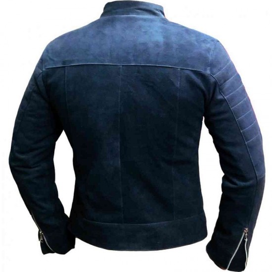 New Mens Stylish Suede Leather Cafe Racer Jacket New Mens Stylish Suede Leather Cafe Racer Jacket