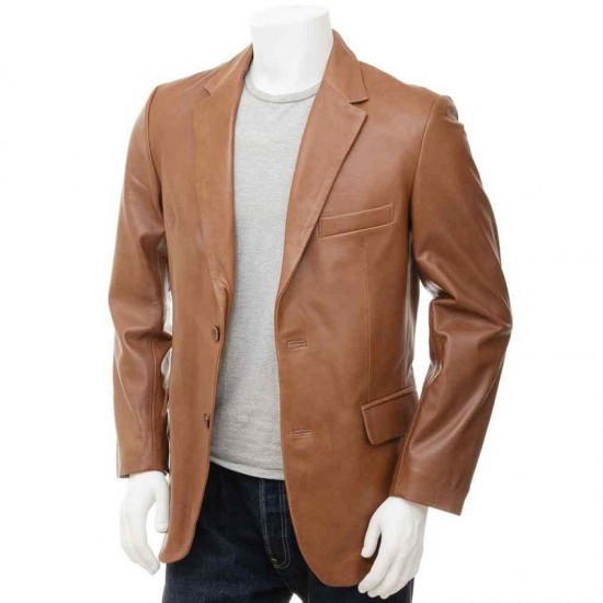 New Men’s Ultimate Crossover Real Leather Blazer Jacket New Men’s Ultimate Crossover Real Leather Blazer Jacket