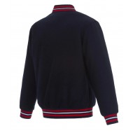 New Orleans Pelicans Bomber Navy Blue Wool Jacket