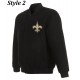 New Orleans Saints Bomber Black Wool Jacket