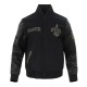 New Orleans Saints Full-Zip Black Varsity Jacket New Orleans Saints Full-Zip Black Varsity Jacket