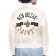New Orleans Saints Printed Logo Varsity Satin Jacket New Orleans Saints Printed Logo Varsity Satin Jacket