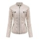 New Women's Hoodie Biker Leather Jacket