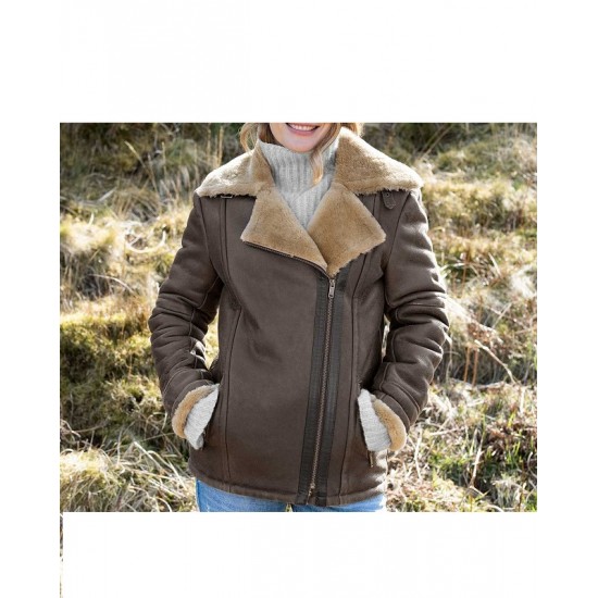 New Womens Aviator B3 Sherling Winter Jacket New Womens Aviator B3 Sherling Winter Jacket
