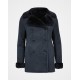 New Womens Black Sherling Fur Coat New Womens Black Sherling Fur Coat