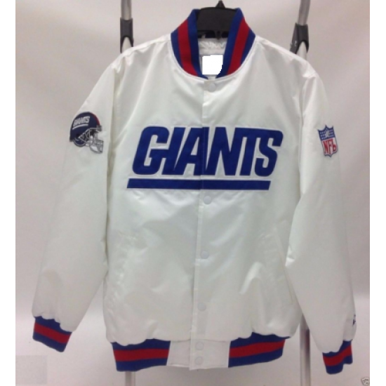 New York Giants White Bomber Jacket New York Giants White Bomber Jacket
