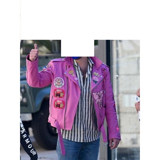 Nicolas Cage Pink Leather Jacket Nicolas Cage Pink Leather Jacket
