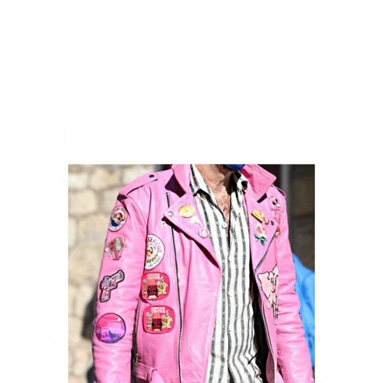 Nicolas Cage Pink Leather Jacket Nicolas Cage Pink Leather Jacket