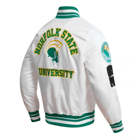Norfolk State University Classic Rib Satin Jacket