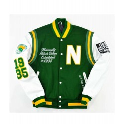Norfolk State University Motto 2.0 Green Varsity Jacket