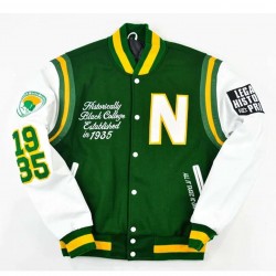 Norfolk State University Motto 2.0 Green Varsity Jacket