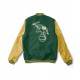 Oakland Athletics Yellow and Green Wool/Leather Jacket Oakland Athletics Yellow and Green Wool/Leather Jacket