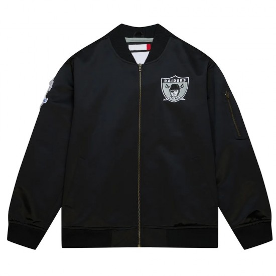 Oakland Raiders Vintage Logo Lightweight Satin Jacket Oakland Raiders Vintage Logo Lightweight Satin Jacket