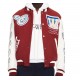 Off White Red Varsity Jacket Off White Red Varsity Jacket