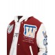 Off White Red Varsity Jacket Off White Red Varsity Jacket