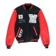 Off-White Eagle 23 Red and Black Varsity Jacket Off-White Eagle 23 Red and Black Varsity Jacket