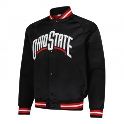 Ohio State Buckeyes Black Satin Jacket