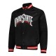 Ohio State Buckeyes Black Satin Jacket Ohio State Buckeyes Black Satin Jacket
