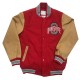 Ohio State Buckeyes Red and Brown Varsity Jacket Ohio State Buckeyes Red and Brown Varsity Jacket
