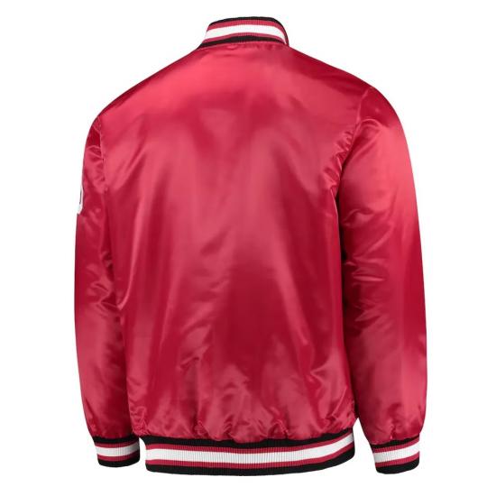 Oklahoma Sooners O-Line Crimson Satin Jacket Oklahoma Sooners O-Line Crimson Satin Jacket