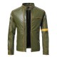 Old Splice Stand Collar Leather Green Jacket Old Splice Stand Collar Leather Green Jacket