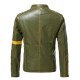 Old Splice Stand Collar Leather Green Jacket Old Splice Stand Collar Leather Green Jacket