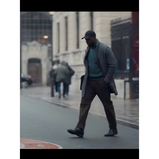 Omar Sy Arsene Lupin Grey Coat Omar Sy Arsene Lupin Grey Coat