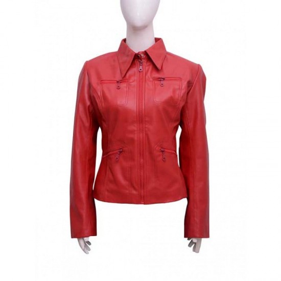 Once Upon A Time Emma Swan Red Leather Jacket Once Upon A Time Emma Swan Red Leather Jacket