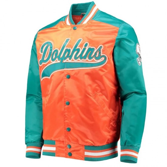 Orange The Tradition II Miami Dolphins Satin Jacket Orange The Tradition II Miami Dolphins Satin Jacket