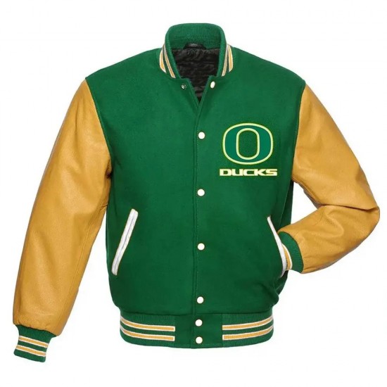 Oregon Ducks Green & Yellow Varsity Jacket