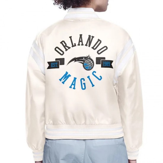 Orlando Magic Printed Logo Varsity Satin Jacket