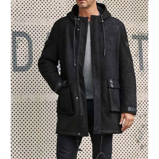 Outwear Winter Fur Coat Black Sheepskin Leather Overcoat Outwear Winter Fur Coat Black Sheepskin Leather Overcoat