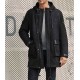 Outwear Winter Fur Coat Black Sheepskin Leather Overcoat Outwear Winter Fur Coat Black Sheepskin Leather Overcoat