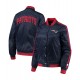 Overtime New England Patriots Navy Varsity Satin Jacket