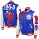 PHILADELPHIA 76 ERS NBA Mash Up Mens Long Sleeve Varsity JACKET PHILADELPHIA 76 ERS NBA Mash Up Mens Long Sleeve Varsity JACKET