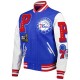 PHILADELPHIA 76 ERS NBA Mash Up Mens Long Sleeve Varsity JACKET PHILADELPHIA 76 ERS NBA Mash Up Mens Long Sleeve Varsity JACKET
