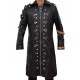 PUBG Playerunknown's Battlegrounds Black Leather Trench Coat PUBG Playerunknown's Battlegrounds Black Leather Trench Coat
