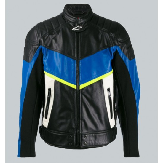 Panelled Color Biker Jacket For Men Panelled Color Biker Jacket For Men
