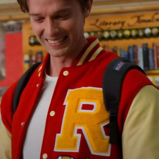 Patrick Schwarzenegger Moxie Varsity Jacket Patrick Schwarzenegger Moxie Varsity Jacket