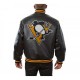 Penguins Logo Leather Jacket Penguins Logo Leather Jacket
