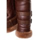 Phan's Brown Aviator bomber shearling jacket with a waist belt Phan's Brown Aviator bomber shearling jacket with a waist belt
