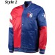 Philadelphia 76ers Satin Red and Royal Blue Jacket Philadelphia 76ers Satin Red and Royal Blue Jacket